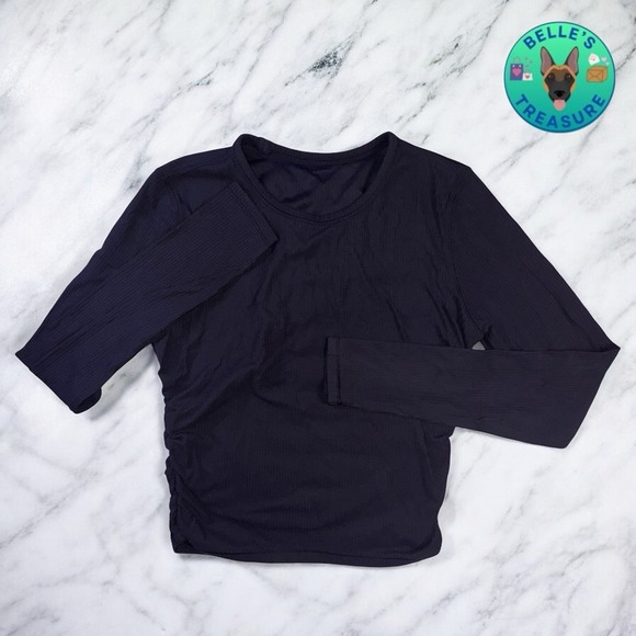 Lululemon‎ Shirt Women's Small All It Takes Ribbed Nulu Long-Sleeve Top Ruched - Picture 1 of 10